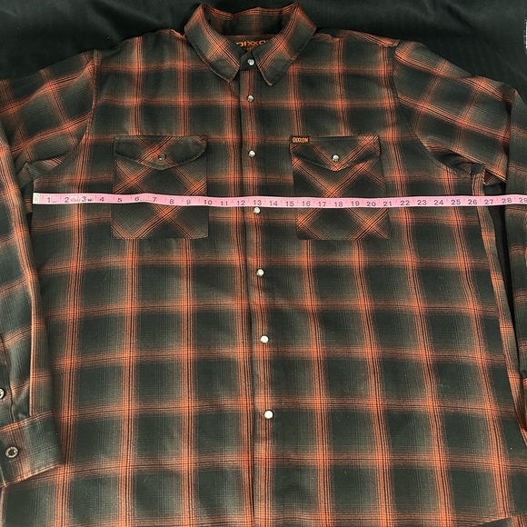 Dixxon The Evo Limited Edition Flannel Shirt 2XT Black/Orange Plaid - Picture 4 of 8